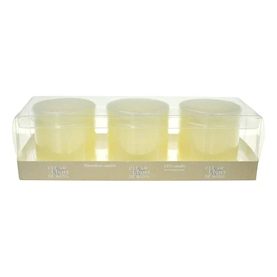 3-Pack Wax LED Votive Candles