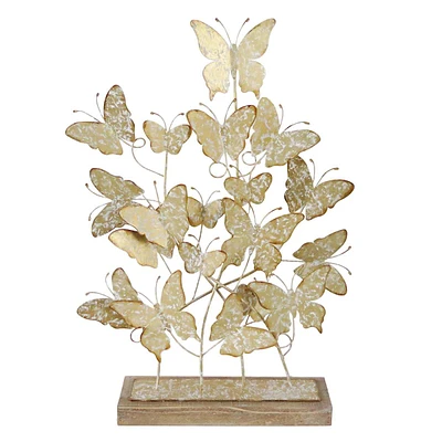 Gold Metal Butterflies Decor, 22"