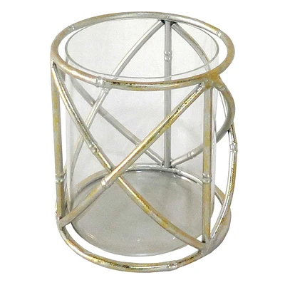 Gold Bamboo Votive Holder, 6"