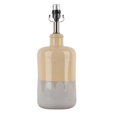 Two-Tone Ceramic Jug Accent Lamp Base, 17"