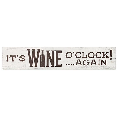 It's Wine O' Clock Again Wall Art, 36x7