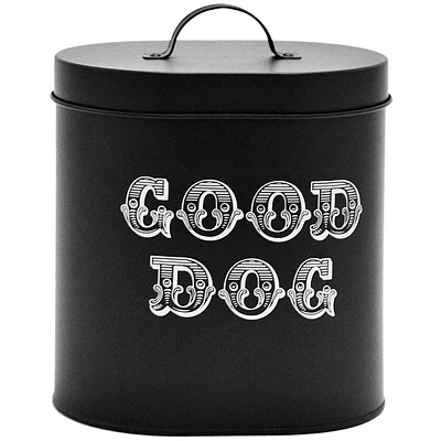 Black Good Dog Treat Canister