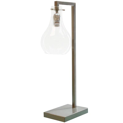 Chrome Metal Task Lamp, 21"