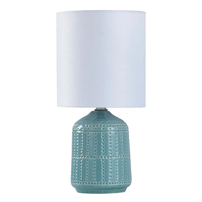 Tracey Boyd Dotted Green Mini Accent Lamp, 13"