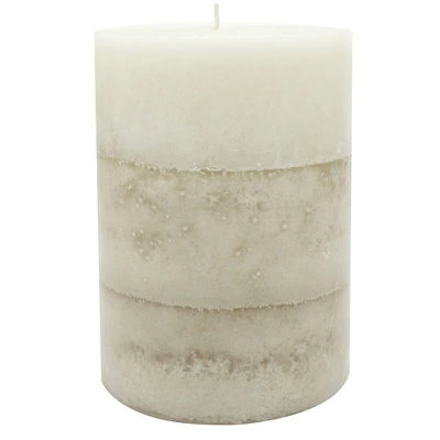 Sandalwood Vanilla Scented Ombre Pillar Candle, 3x4