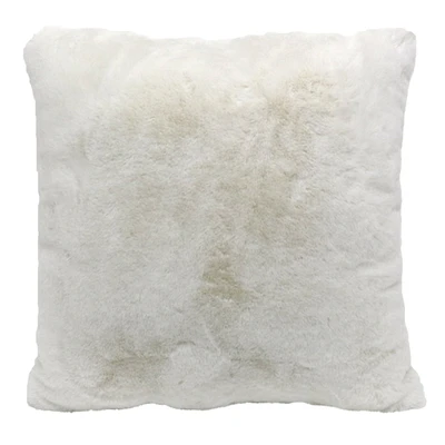 Bristol White Faux Fur Oversized Pillow, 24"