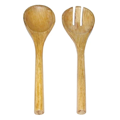 Set of 2 Wooden Salad Servers