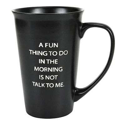 Fun Morning Black Mug, 22oz