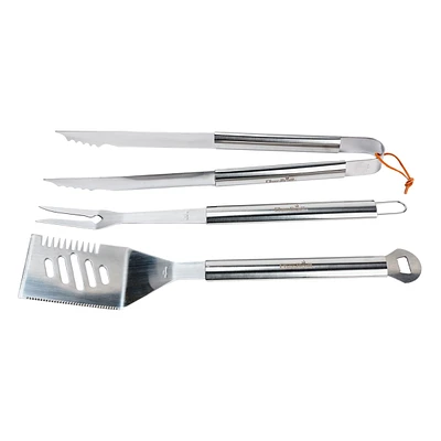 Ignite 3-Piece Stainless Silver BBQ Tool Set