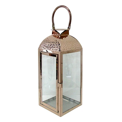 Gold Hammered Metal Lantern