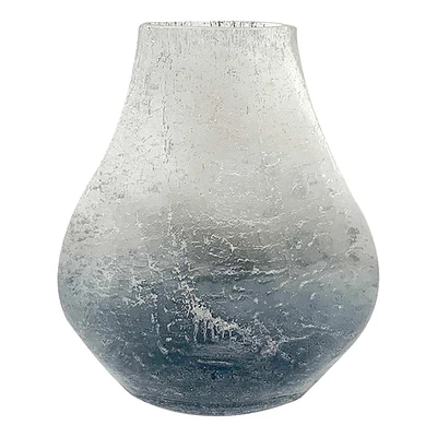 Smoke Ombre Glass Vase, 9"