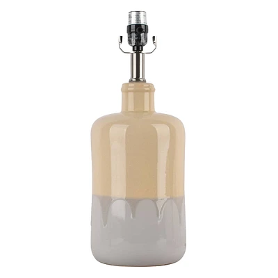 Neutral Two-Toned Jug Accent Lamp, 17"