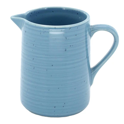 Blue Glazed Stoneware Creamer Pitcher