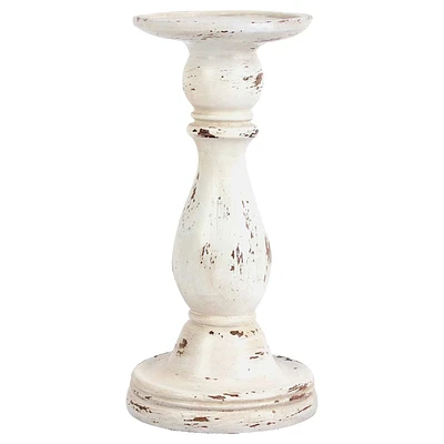 Distressed Pillar Candle Holder