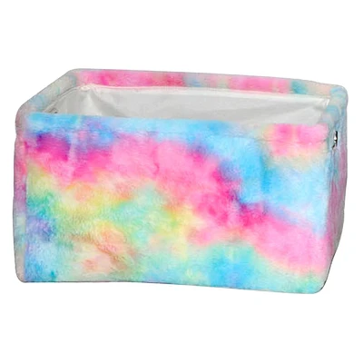 Kids Rainbow Plush Storage Bin