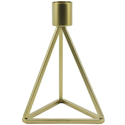 Metal Geo Taper Candle Holder, Small