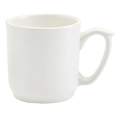 Rim White Ceramic Mug, 19oz