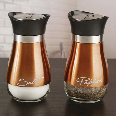 Copper Glass Salt & Pepper Shaker Set