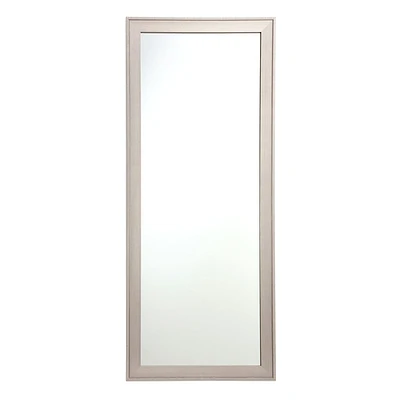 Grey Striped Trim Framed Wall Mirror, 24x58