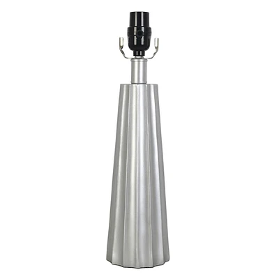 Silver Fluted Accent Lamp, 16.5"