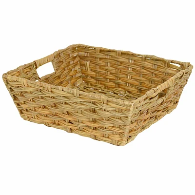 Faux Rattan Shelf Storage Tote