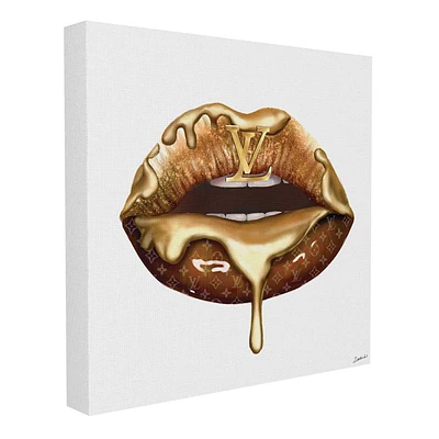 Designer Lips Canvas Wall Art, 12x16