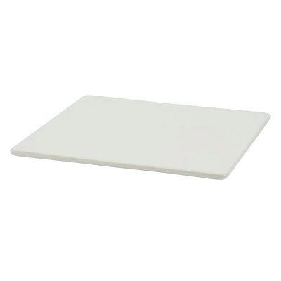 Square White Ceramic Trivet, 8"