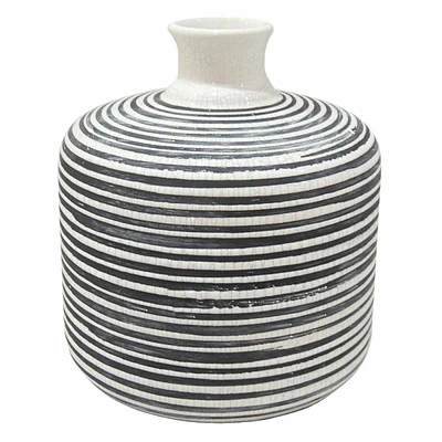 Striped Ceramic Vase