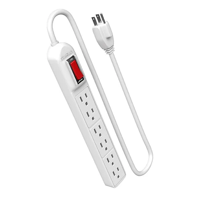 6-Outlet White Powermax