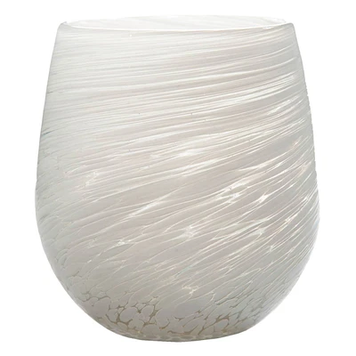 Swirled Stemless Wine Glass