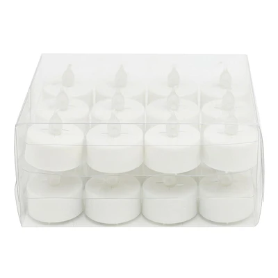 24-Pack White LED Tealight Candles with 6 Hour Timer