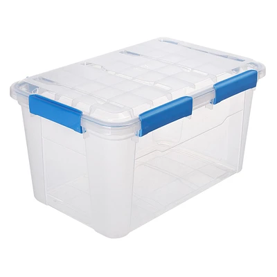 Clear Waterproof Storage Bin, 50l