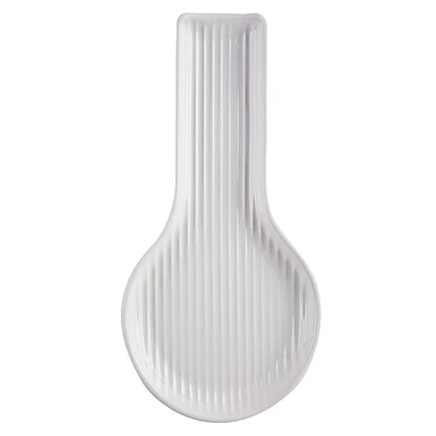 Striped Ceramic Spoon Rest, 10"