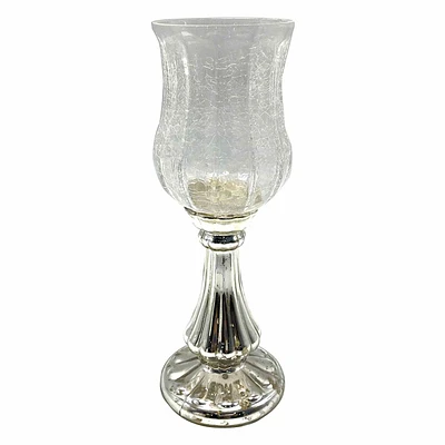 Mercury Glass Hurricane Candle Holder