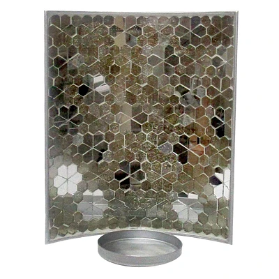 Grey & Silver Mosaic Wall Sconce, 10"