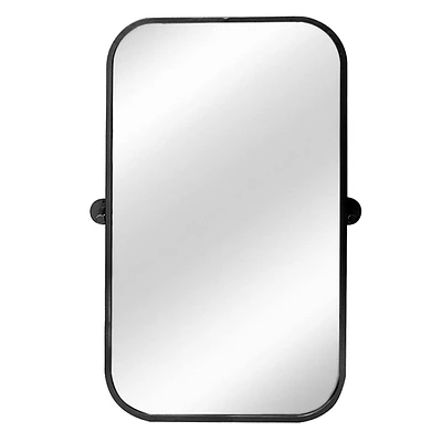 Studio Metal Dark Grey Rectangle Wall Mirror, 24x34