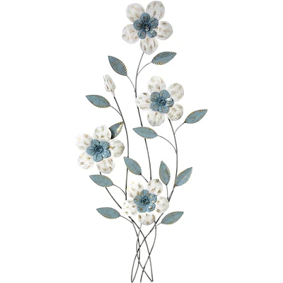 Metal Flower Stem Wall Art, 17x36