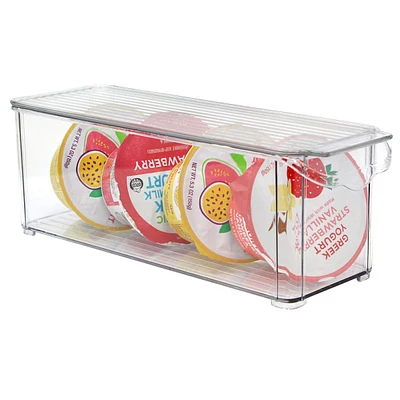 Fridge Storage Bin with Lid, 11.8x3.7