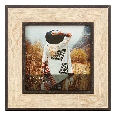 Black & Wood Tabletop Picture Frame