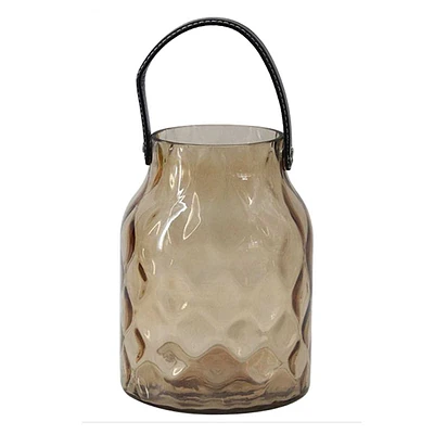 Glass Lantern with Rope Handle