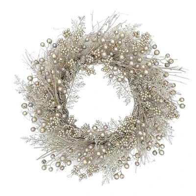 Champagne Cedar Wreath, 22"