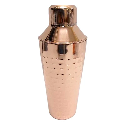 Hammered Copper Metal Cocktail Shaker