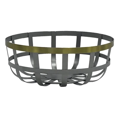 Two-Tone Metal Decorative Bowl