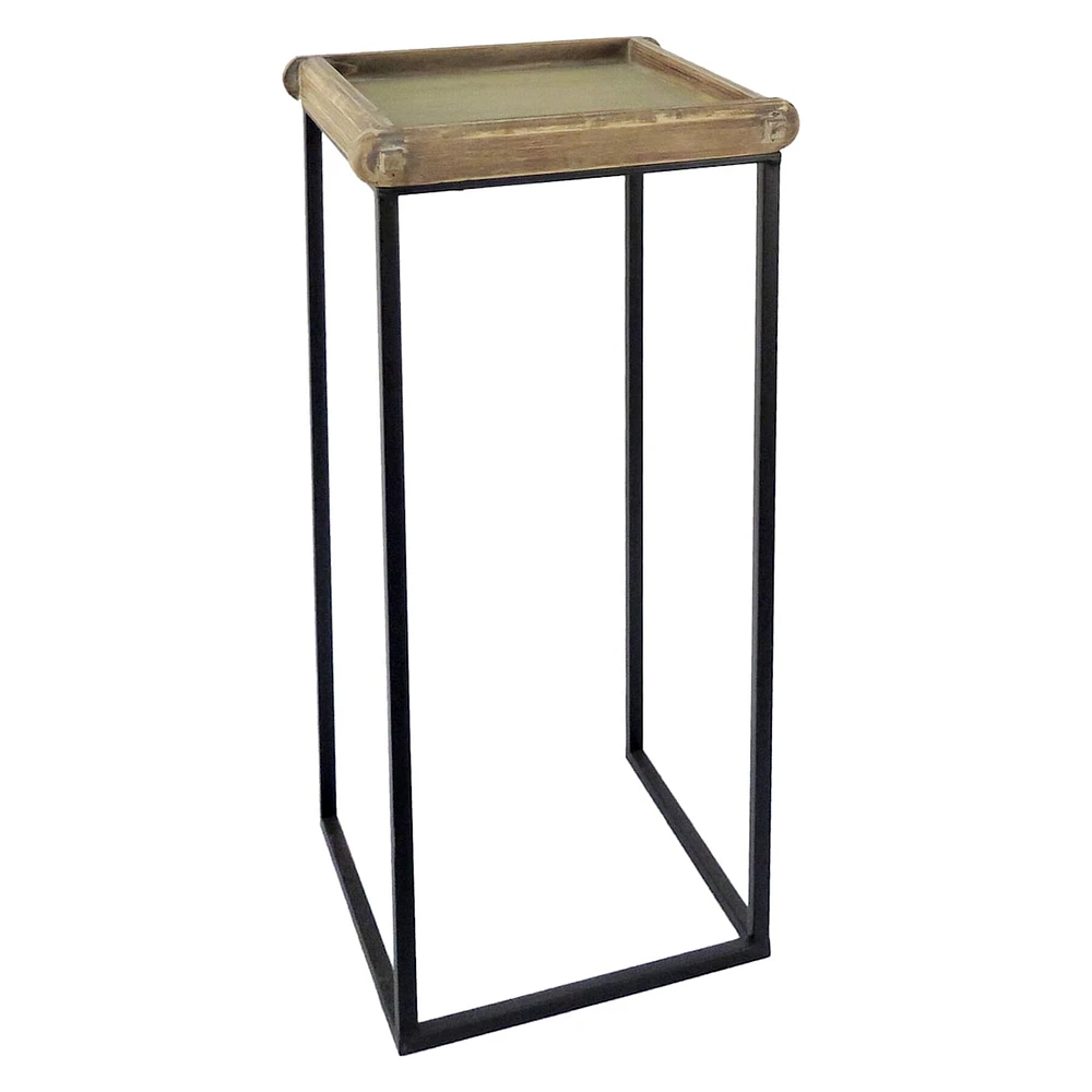 Wood & Metal Plant Stand