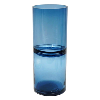 Blue Ring Glass Vase