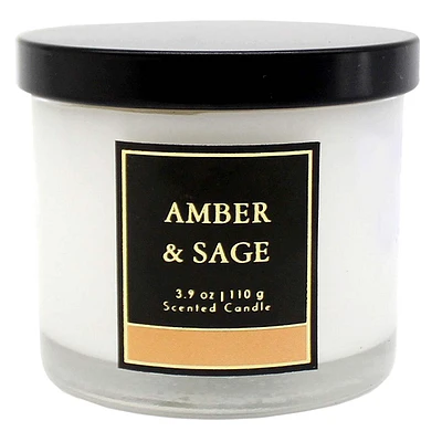 Amber & Sage Scented Jar Candle