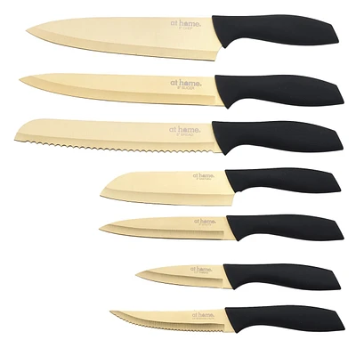 9-Piece Black Handle Knife Block Set