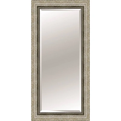 Champagne Solid Wood Tiers Floor Mirror, 32x68