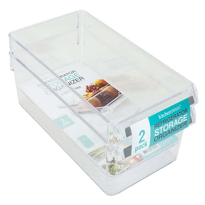 2-Pack Fridge & Freezer Organizer Bin