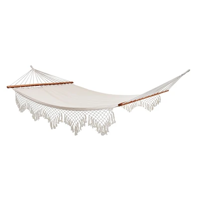 Patio Hammock with Lace Trim & Spreader Bars